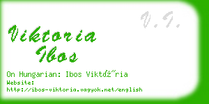 viktoria ibos business card